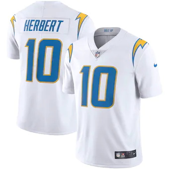 mens nike justin herbert white los angeles chargers vapor l